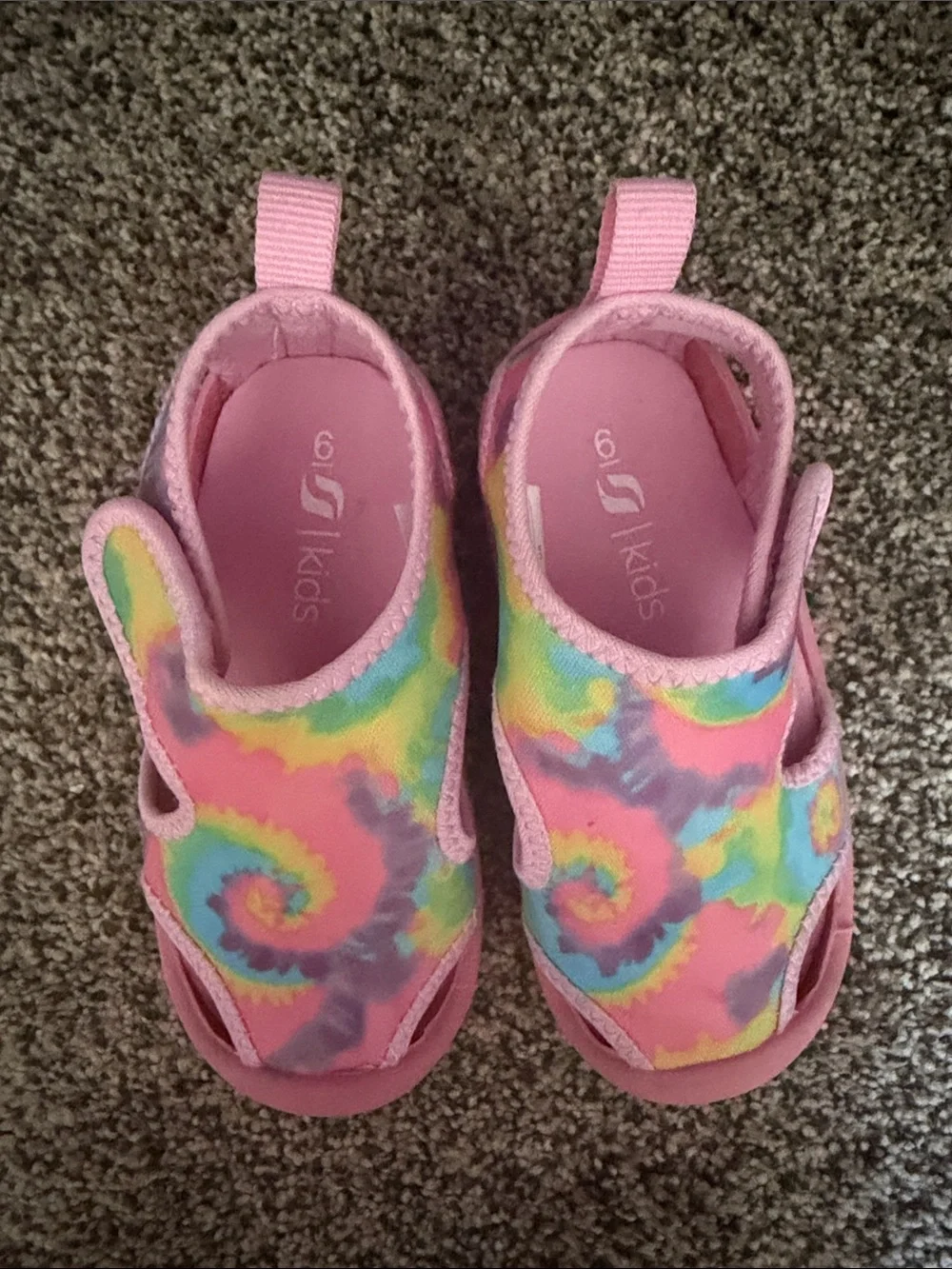 Baby Pink Tie-Dye Water Shoes - Breathable Summer Shoes Size 6 Baby/Toddler